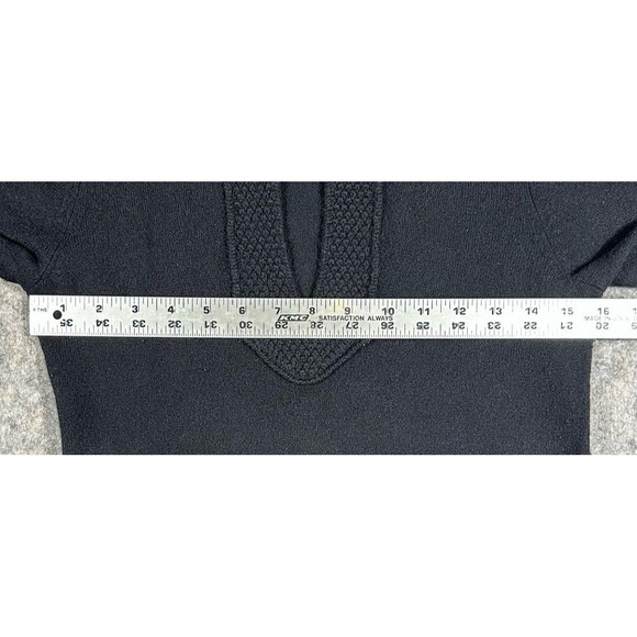 Tory Burch Lizzie Tunic Cashmere Sweater Women’s Small Black Pullover Comfort - Picture 6 of 7